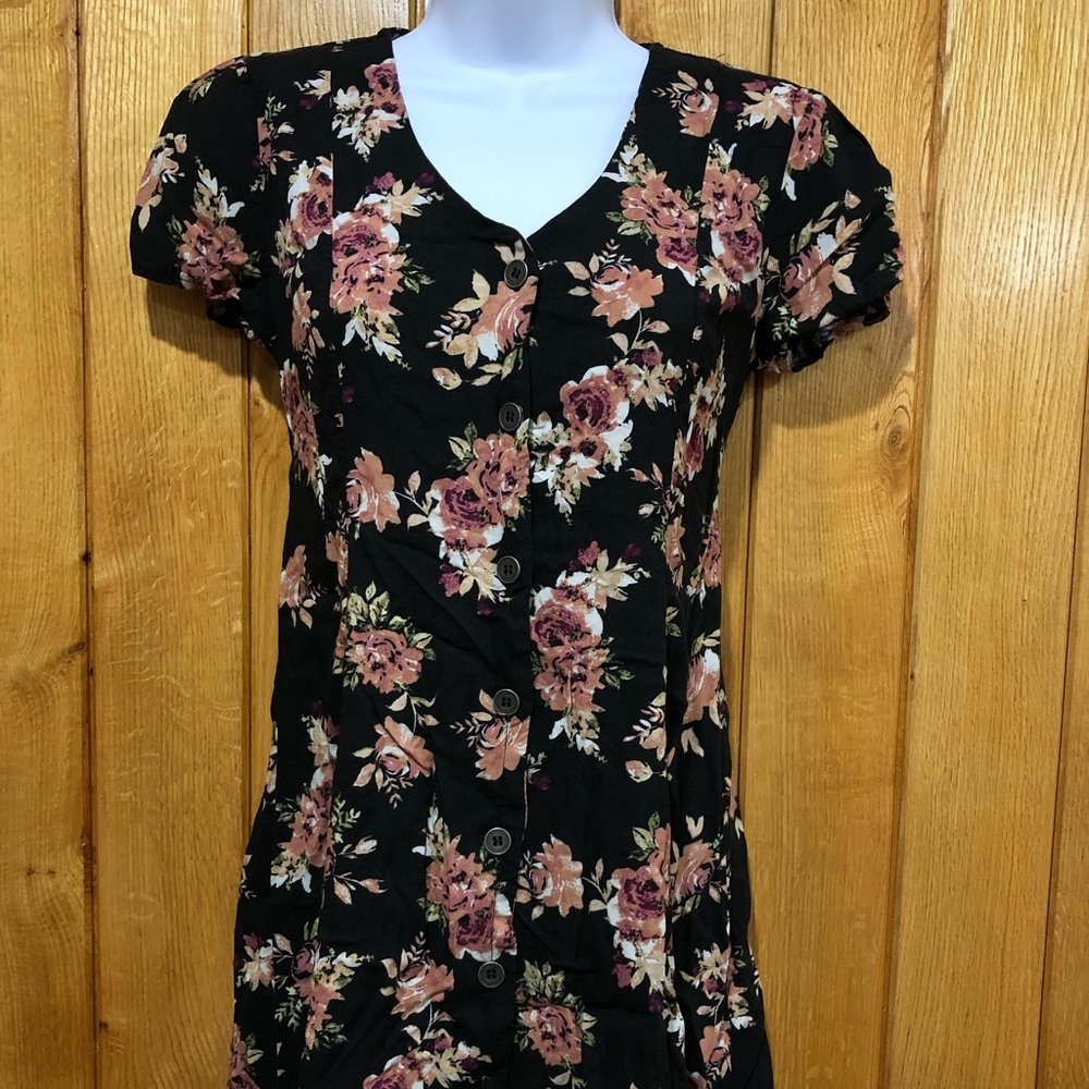 black floral dress